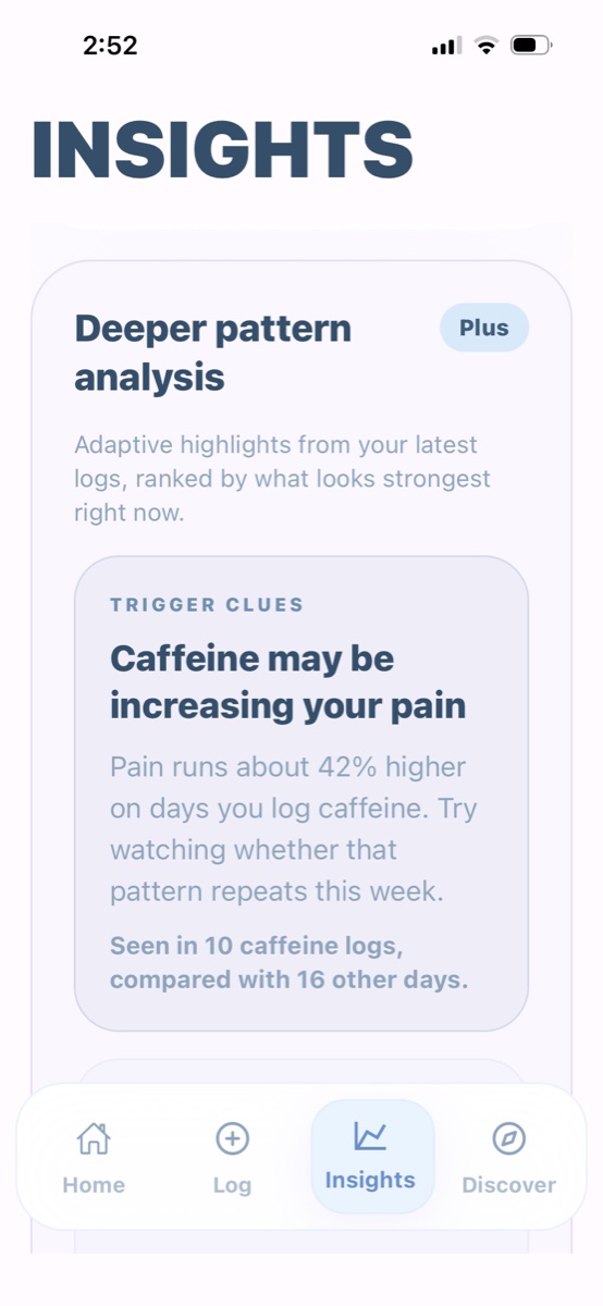 EndoGlow Plus deeper pattern analysis screen.